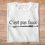 fk5- Kaamelott -c'est pas faux- t shirt plié homme - couleur blanc