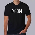 fa2-tshirt animaux-meow-tee-shirt-chat-kawaii-cute-cat-t-shirt-HN