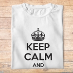 ftkc1- keep calm- keep calm and carry on- t shirt plié homme - couleur blanc