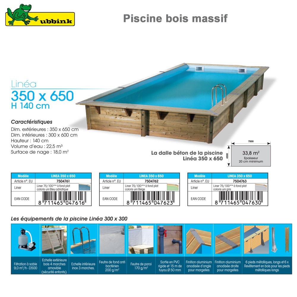 Piscine rectangulaire Linéa Ubbink® 350 x 650 - House and Garden