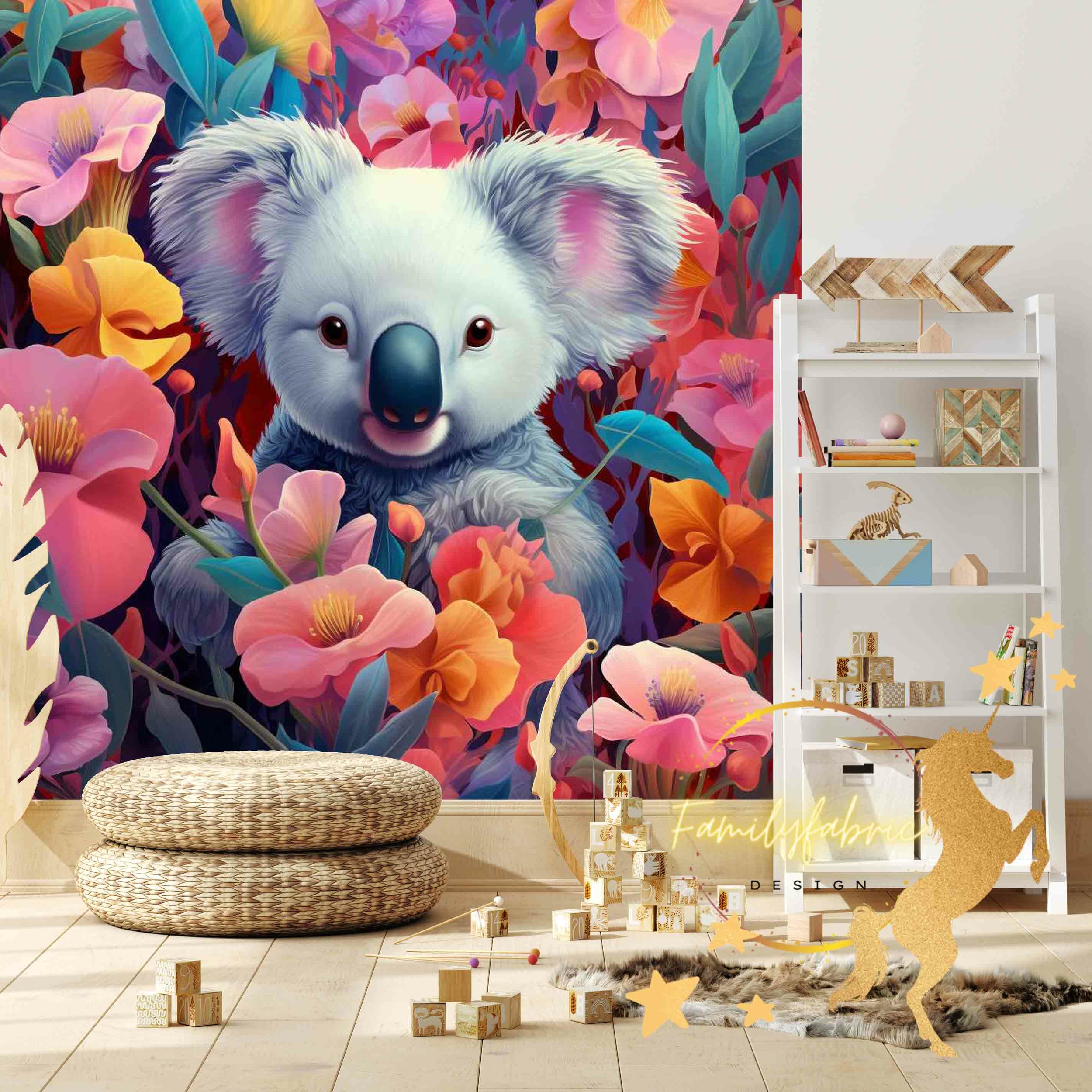 Papier peint panoramique - Jungle et Koala - Forêt tropicale - 280cm x  170cm (L x l) - Koala's Paradise