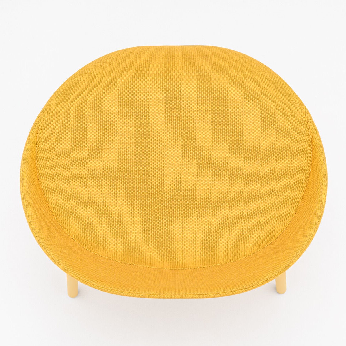 Tabouret_métal_tapissé_jaune