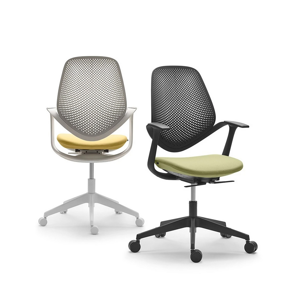 Fauteuil de bureau moderne dossier plastique ou tissu