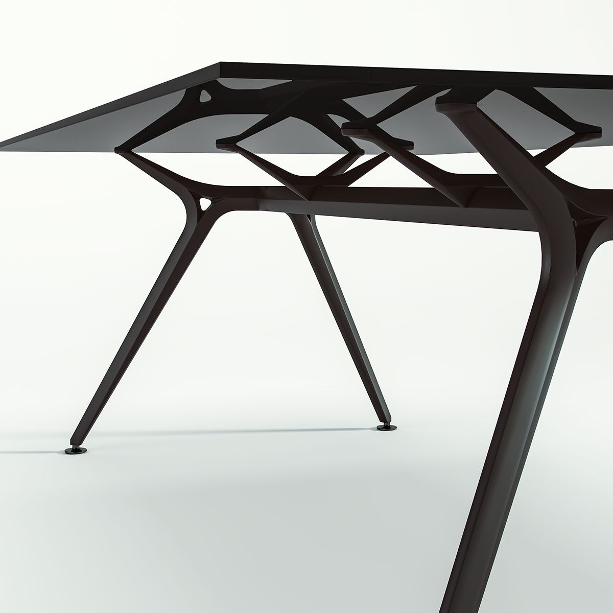 Bureau_design_verre_piètement_aluminium_noir