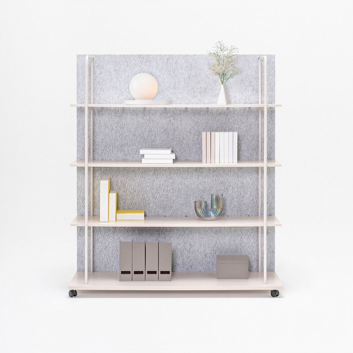 Etagère de bureau acoustique et mobile