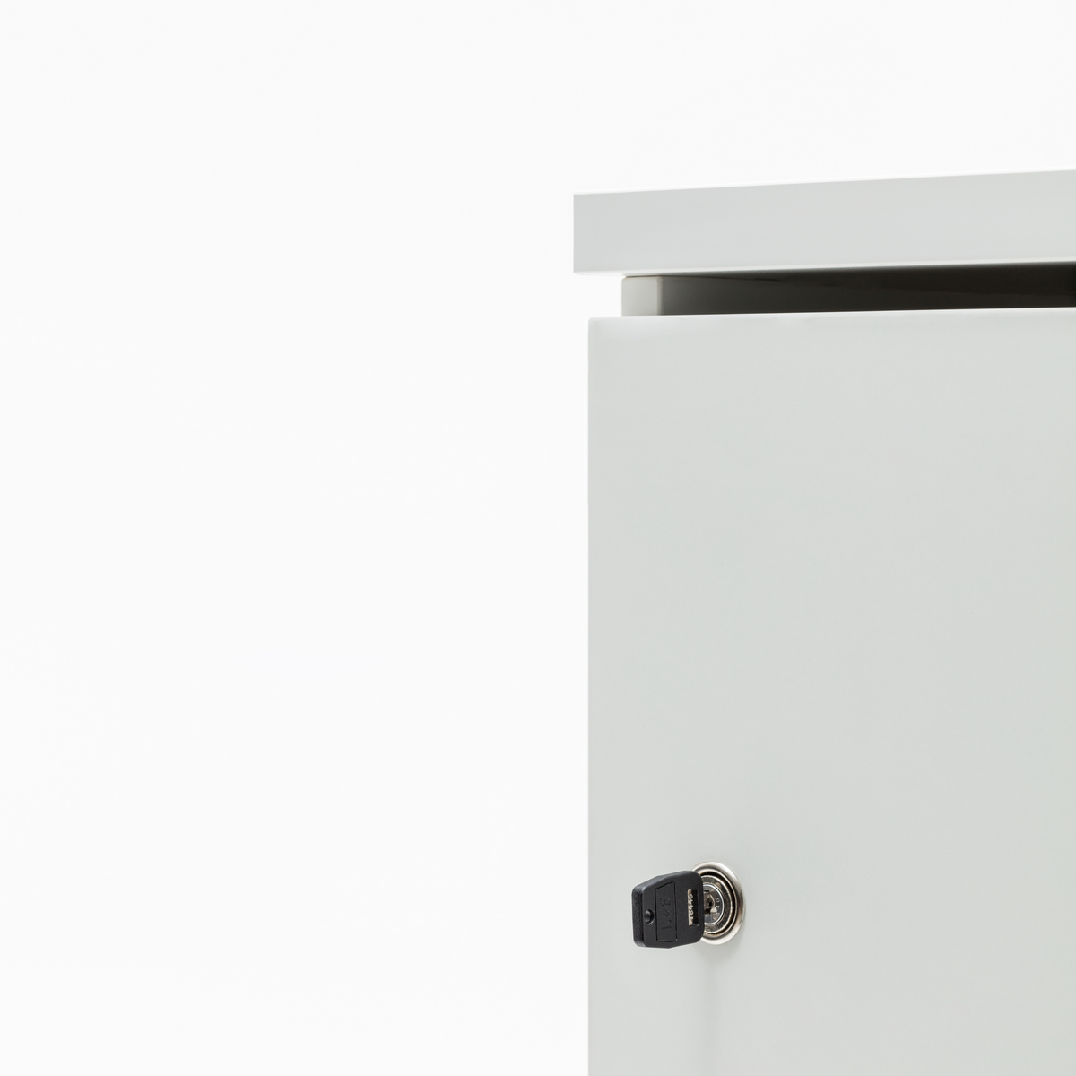 Mini Armoire De Rangement De Bureau Avec Serrure - Métal, 2 étagères, Bleu, Pour Maquillage, Bijoux, Petites Fournitures
