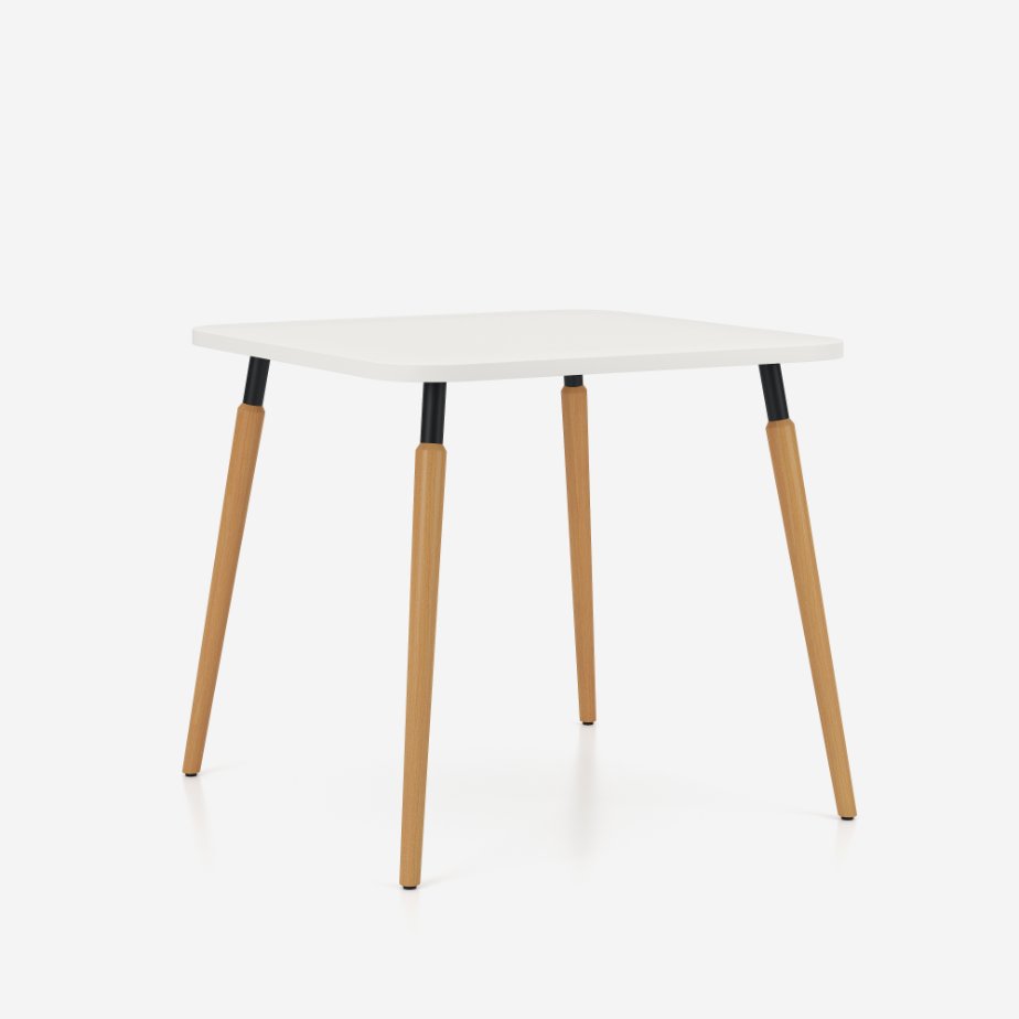 Table carrée de réunion 80 cm pour 2 à 4 personnes