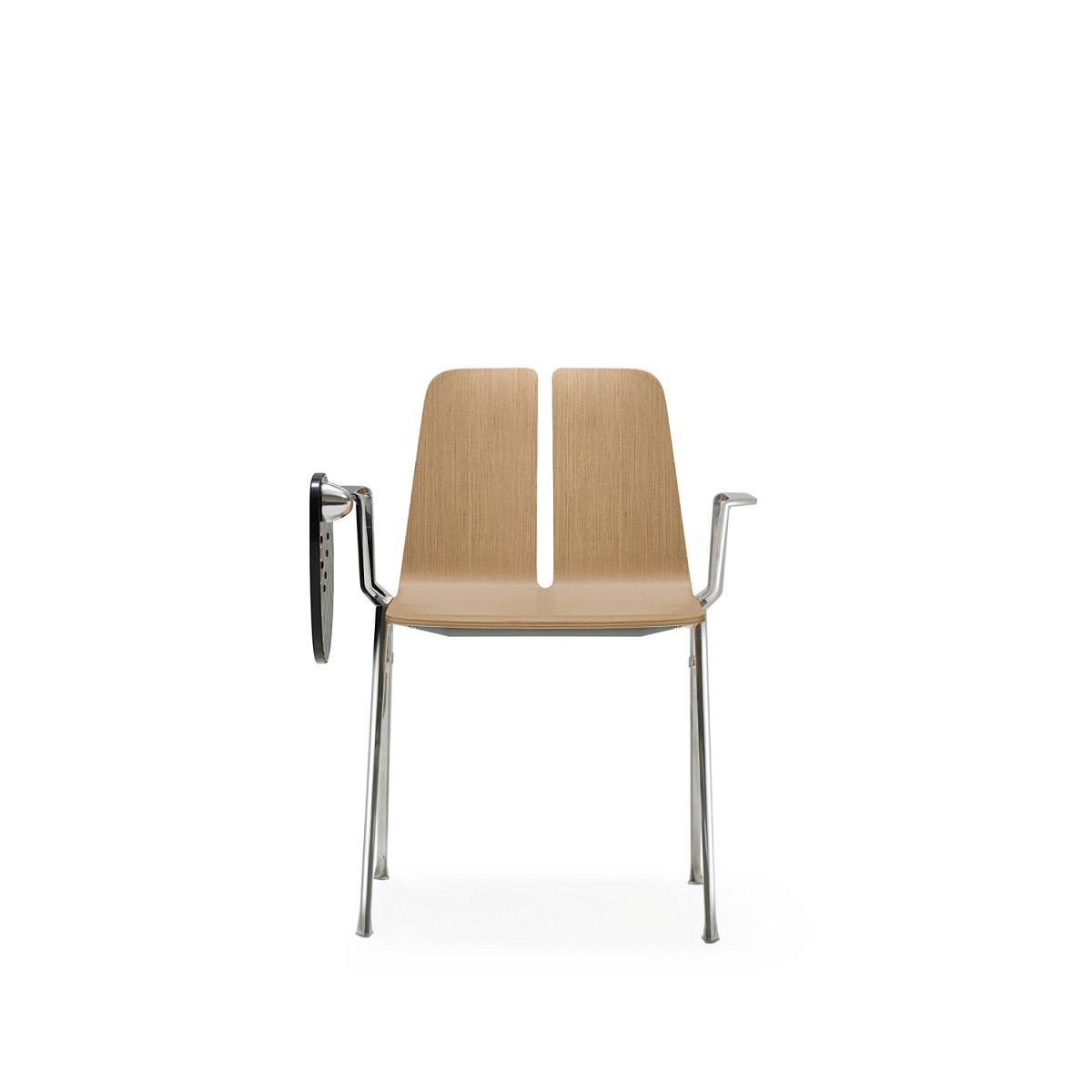 Chaise_conférence_empilable_design_accoudoirs_écritoire