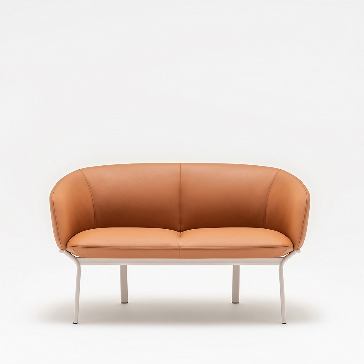 Canapé vintage 2 places en cuir ou tissu pour salle d\'attente