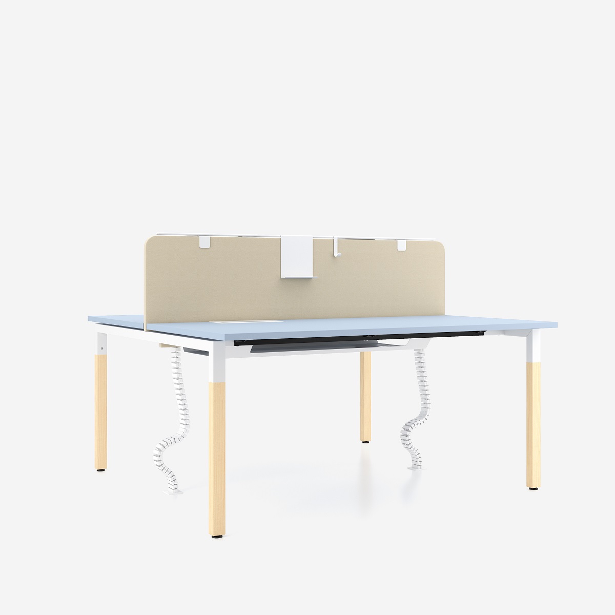 Bureau 2 personnes avec plateau coulissant
