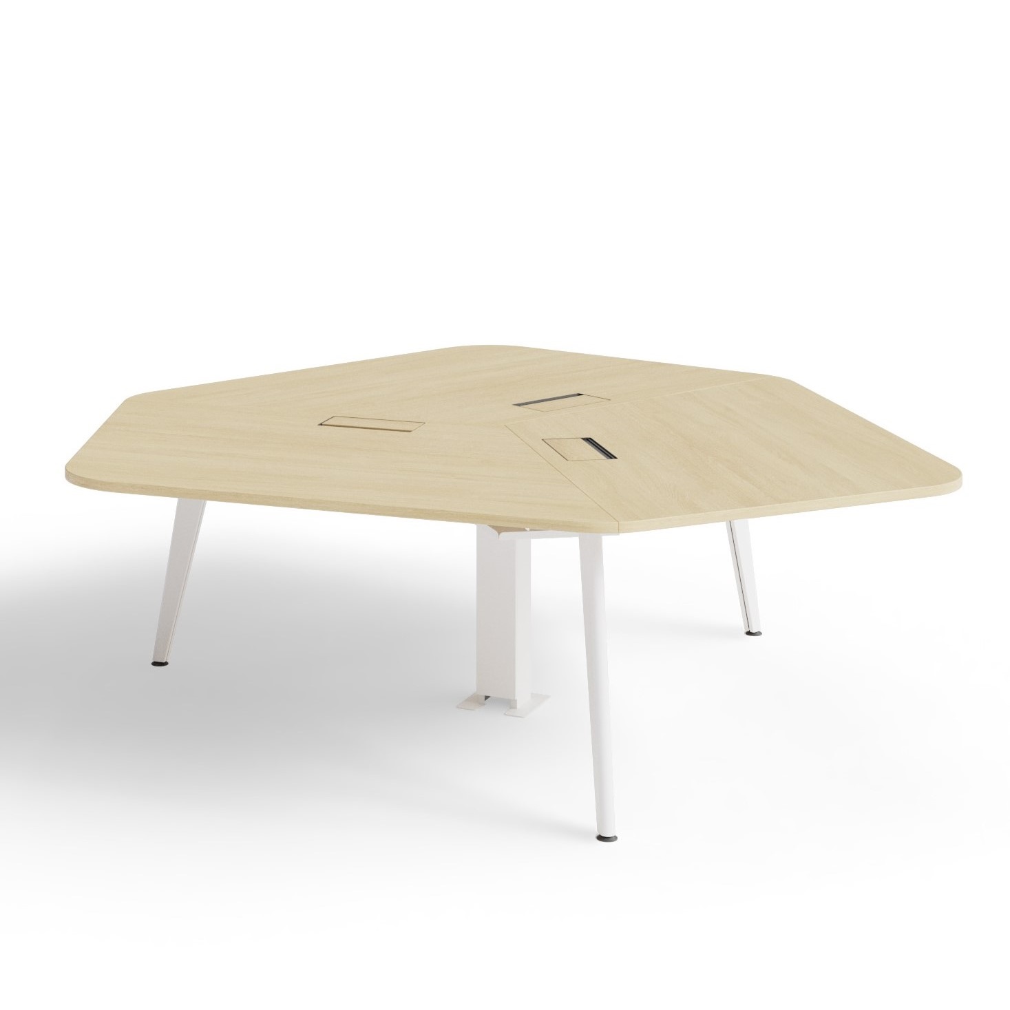 Bureau_ilot_3_personnes_piètement_métal