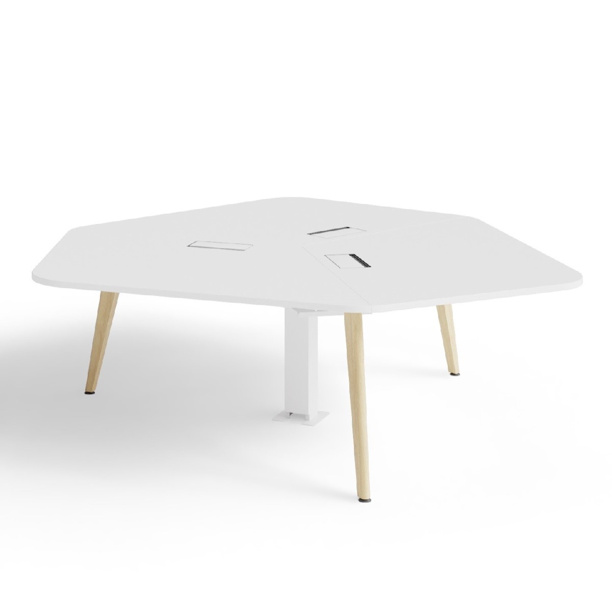 Bureau_ilot_3_personnes_piètement_bois