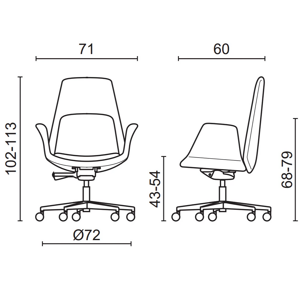 Fauteuil_bureau_scandinave_dimensions_directeur