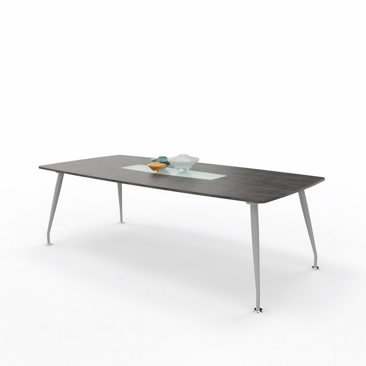 Table_conférence_insertion_verre_piètement_chrome