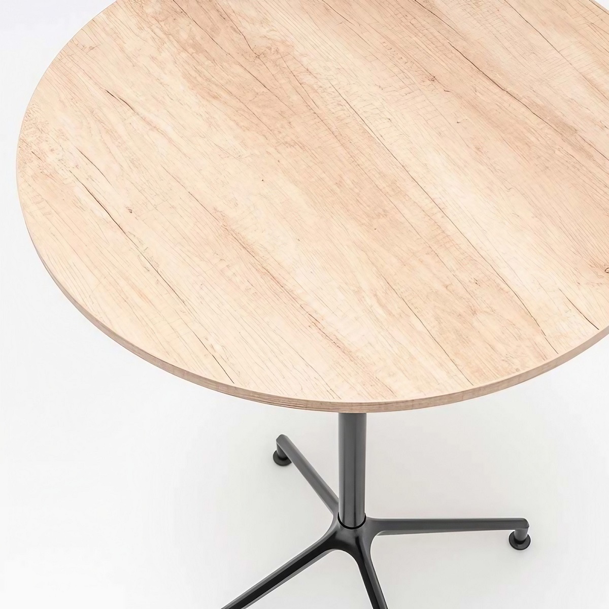 Table_haute_ronde_bois_placage_bois