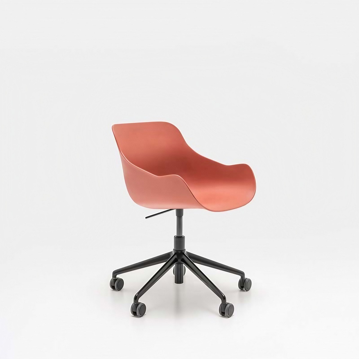 Chaise de réunion en plastique réglable en hauteur et roulettes
