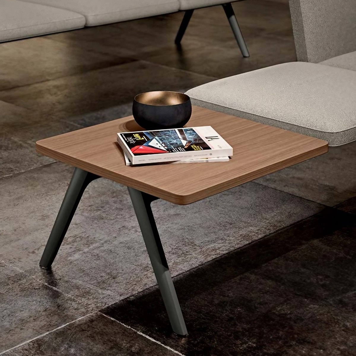 Chaises_poutre_design_élégant_table