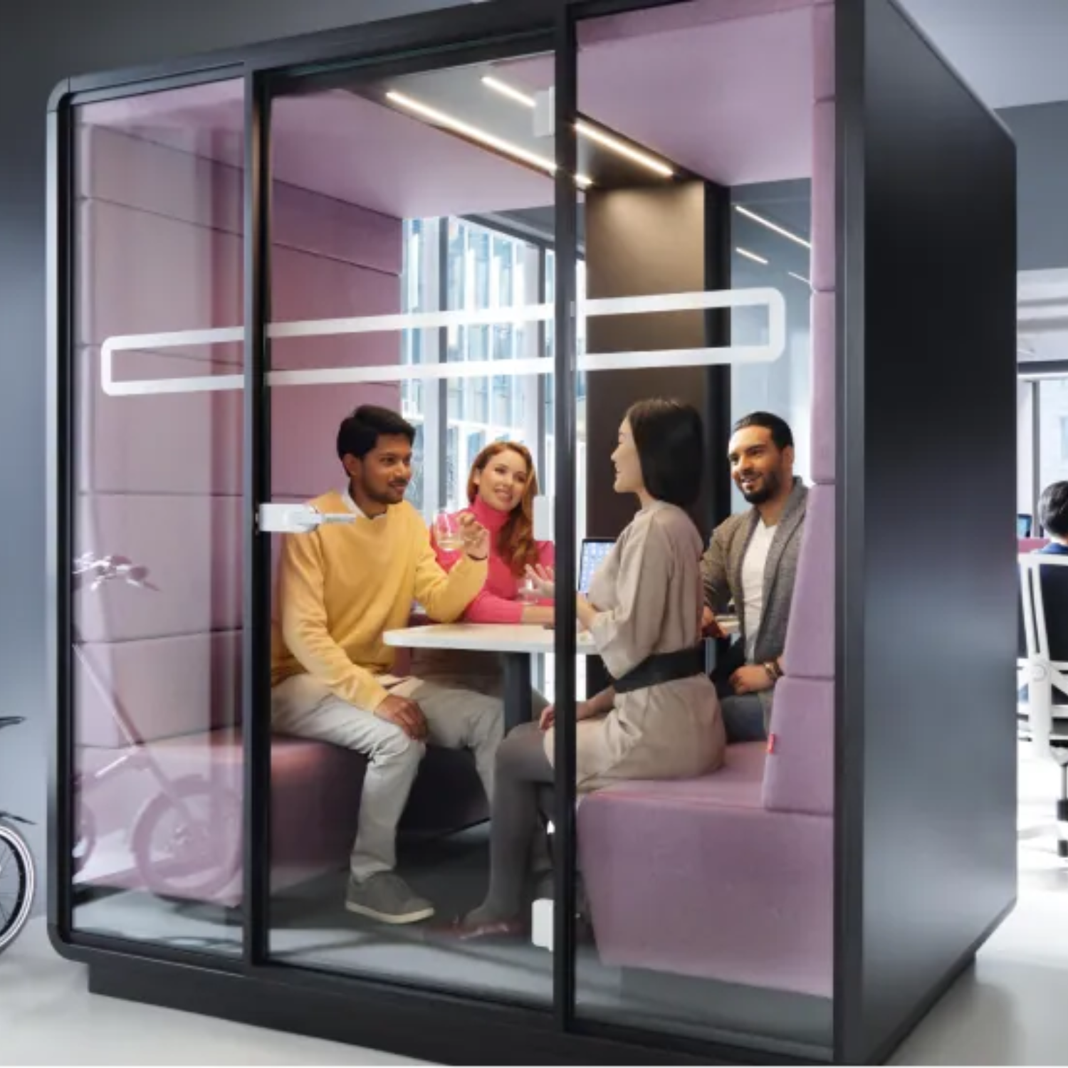Cabine acoustique de réunion pour 2 ou 4 personnes Hush Meet
