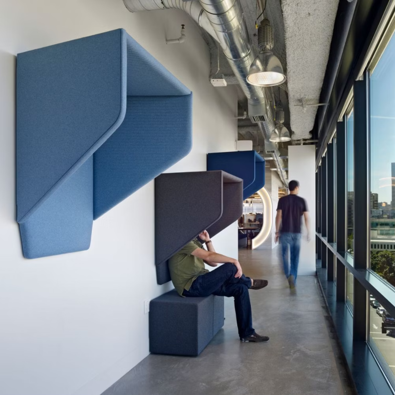 Phonebooth acoustique mural pour couloir de bureau Hood