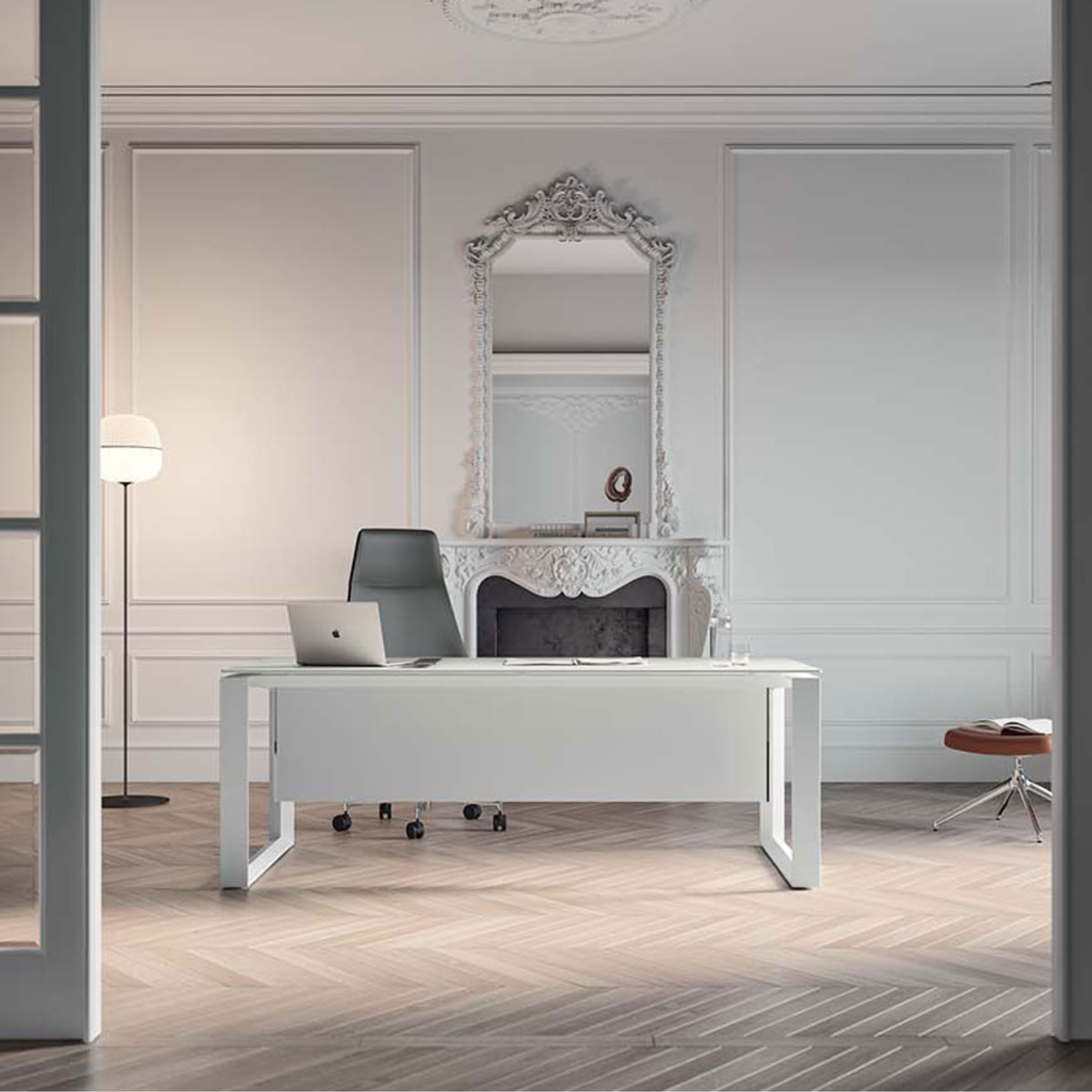 Bureau à Banc Unique (cadre Seulement) Design Italien, Pour Maison Ou Bureau, Neuf