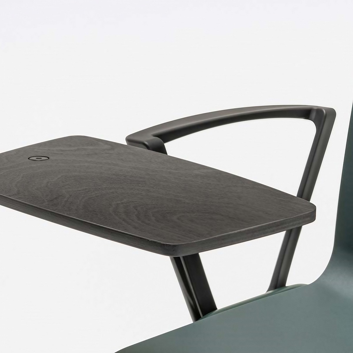 Chaise_formation_empilable_tablette_écritoire_noire
