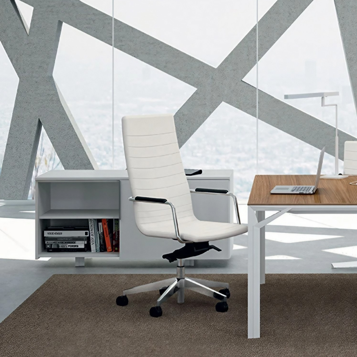 Fauteuil_exécutif_ergonomique_minimaliste_cuir_confortable