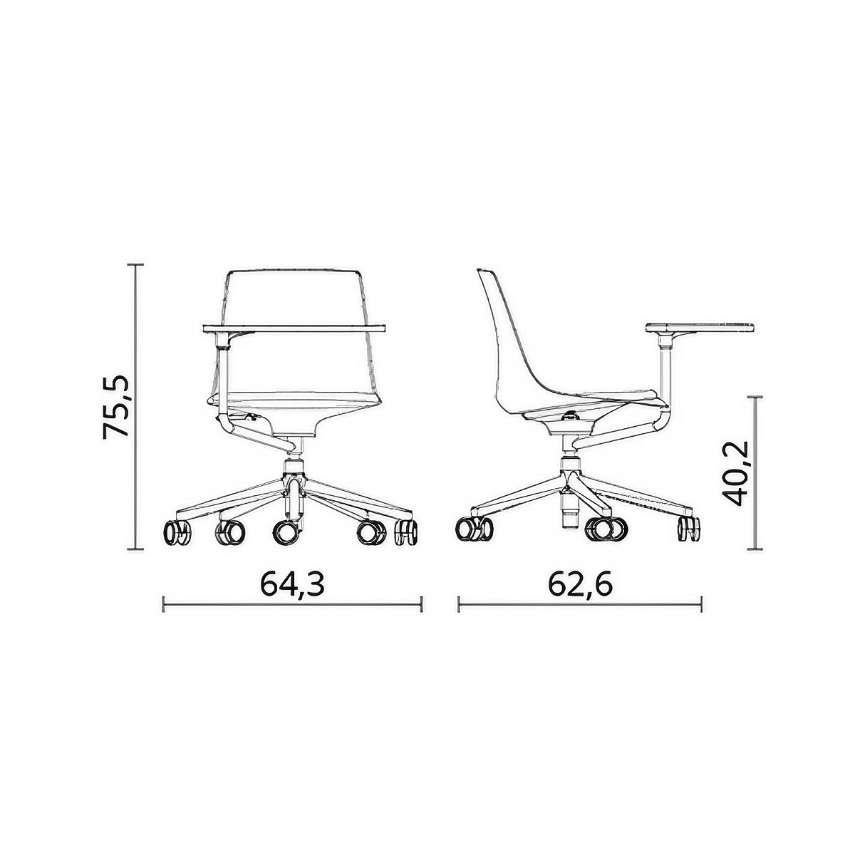 Chaise_formation_roulettes_tablette_pivotante_schéma