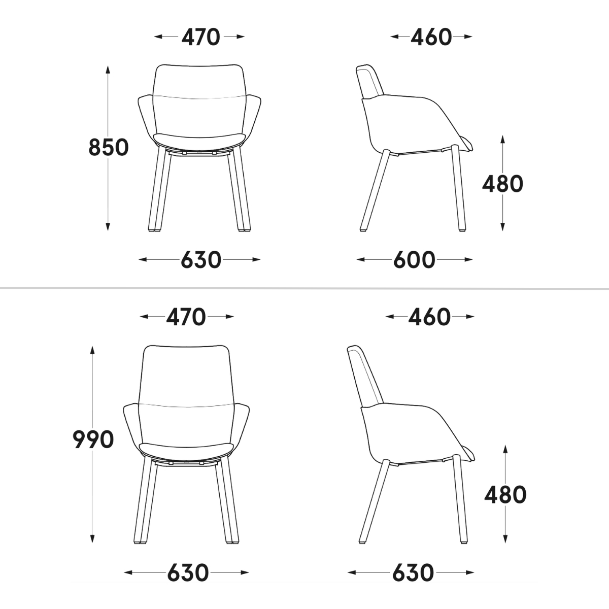 Chaise_polyvalente_pieds_bois_dimensions