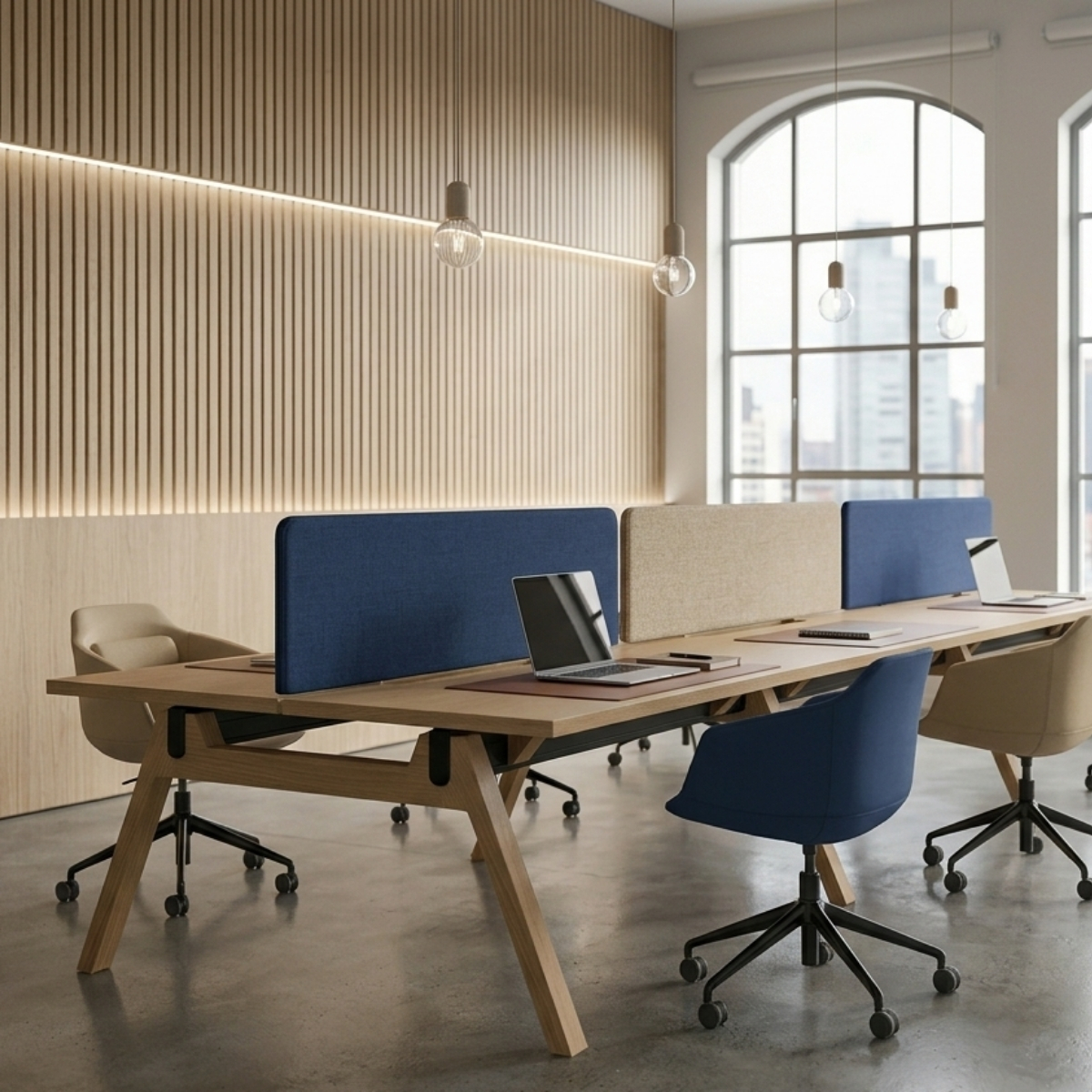 Bureau_bench_design_6_personnes_chêne