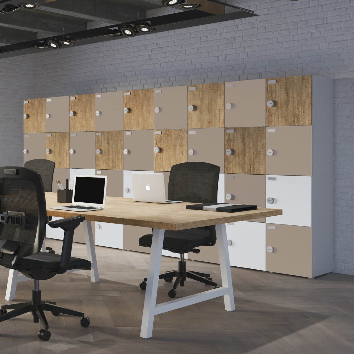 Casiers individuels de bureau 6, 9 ou 12 blocs avec code