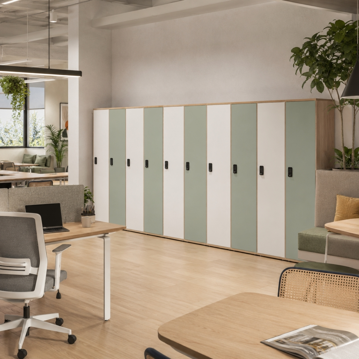 Casier de vestiaire avec serrure à code digital