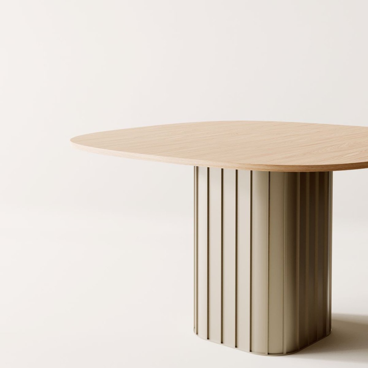 Colonne centrale en lames daluminium de la table de réunion carrée Xut