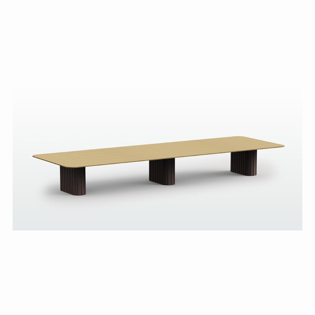 Table de réunion Xut 20 personnes sur trois colonnes en aluminium