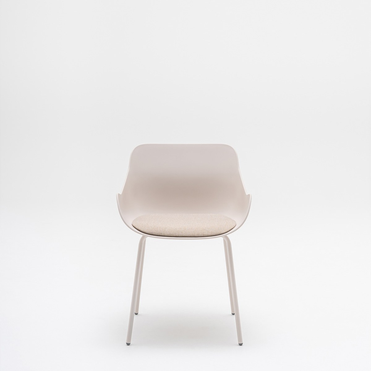 Chaise de réunion Baltic Remix beige sur 4 pieds beige, vue de face