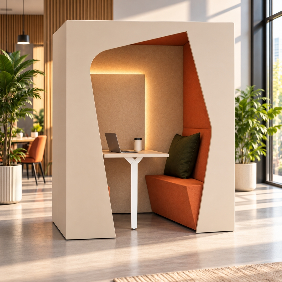 Box acoustique pour entreprise 2 places