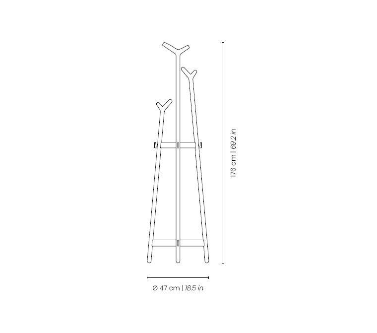 dimensions porte manteau design forc