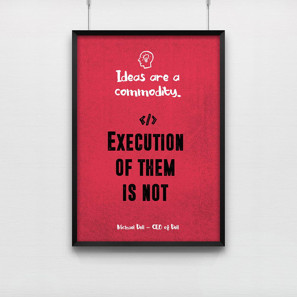 Poster Ideas are a commodity Execution of them is not