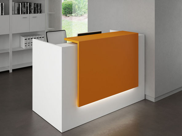 banque daccueil design orange