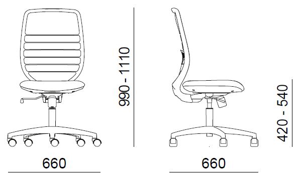 dimensions fauteuil opératif