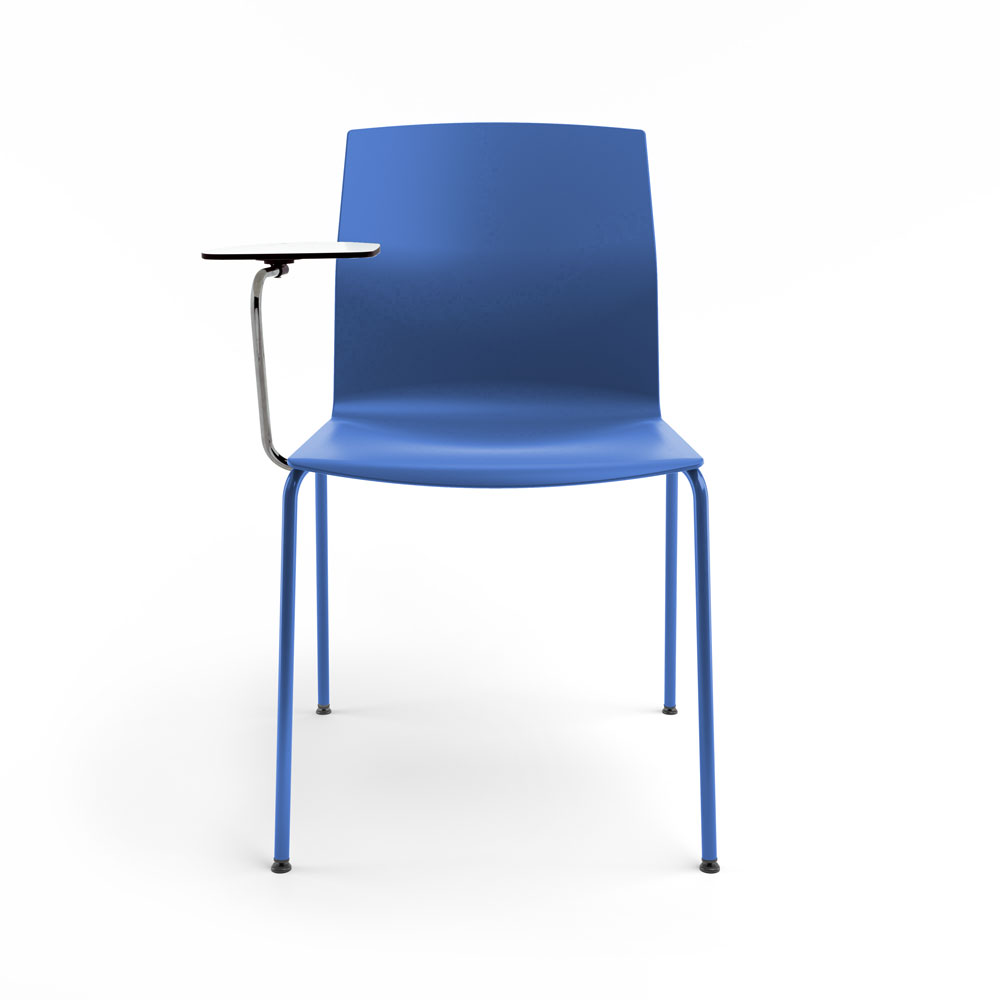 chaise-de-conférence-bleu-avec-tablette-écritoire