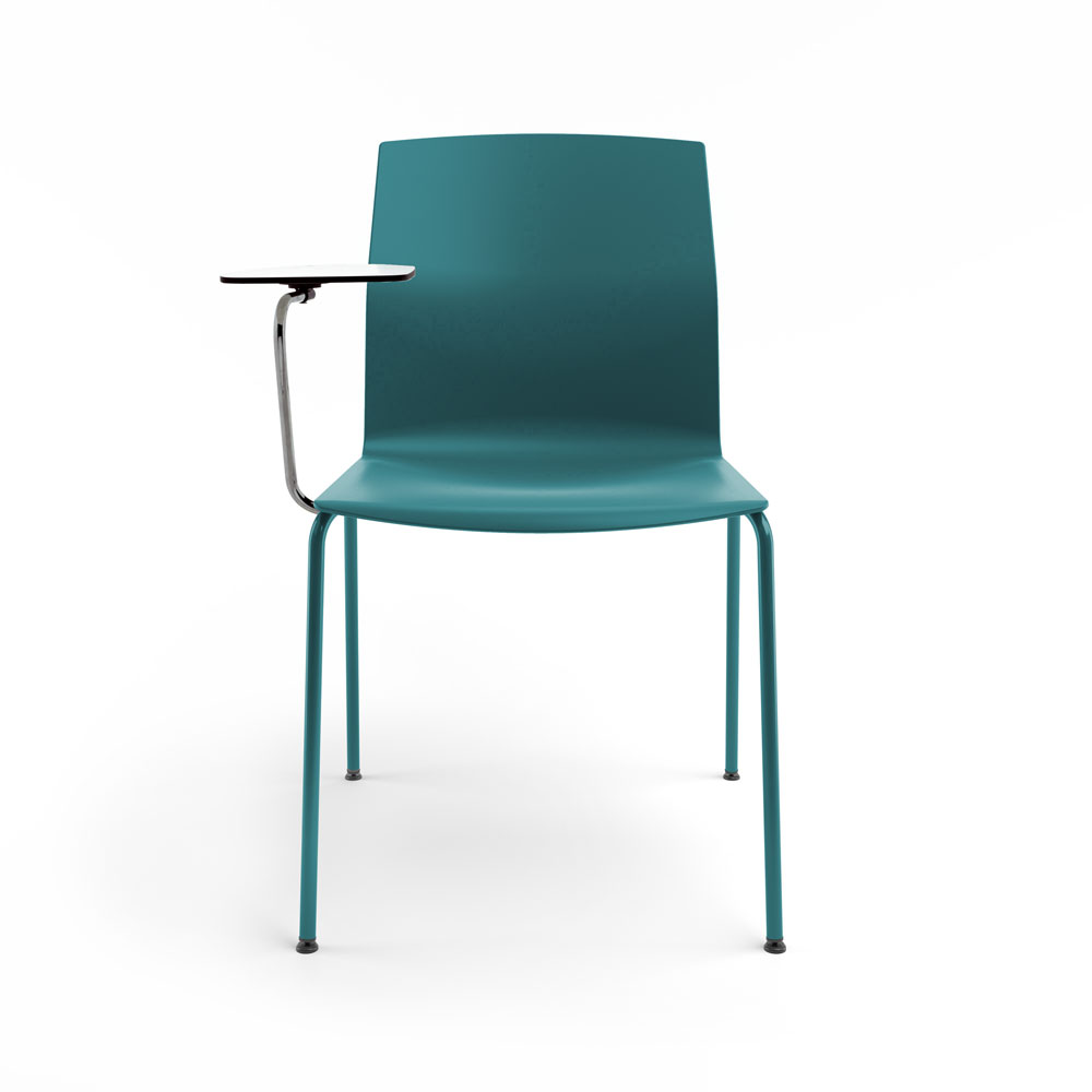 chaise-de-conférence-turquoise-avec-tablette-écritoire