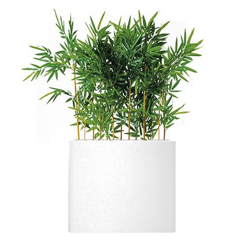séparateur blanc de bambou semi-naturel