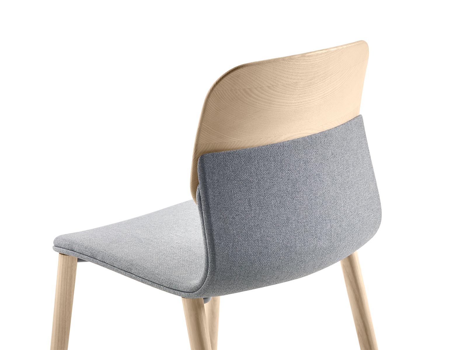 chaise design tapissée en bois dos klik