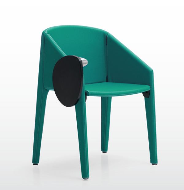 chaise de conférence design et pliable turquoise