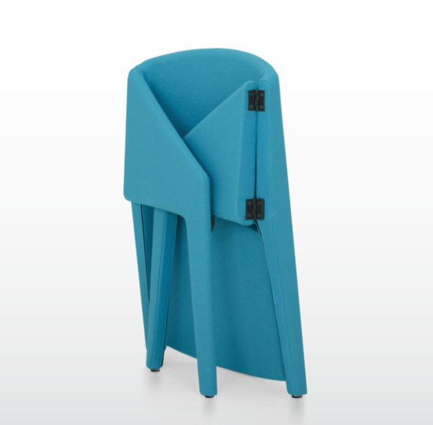 chaise de conférence bleu pliable