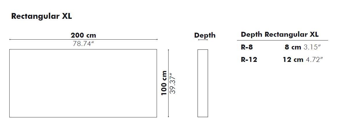 Dimensions panneau acoustique rectangle XL blox