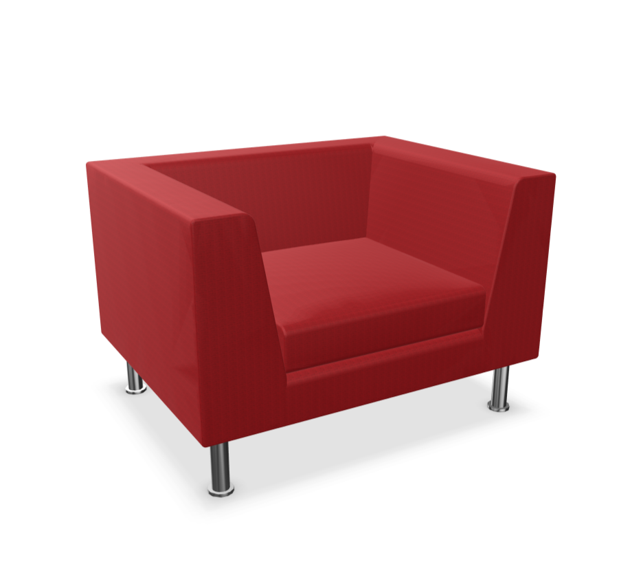 fauteuil lounge rouge