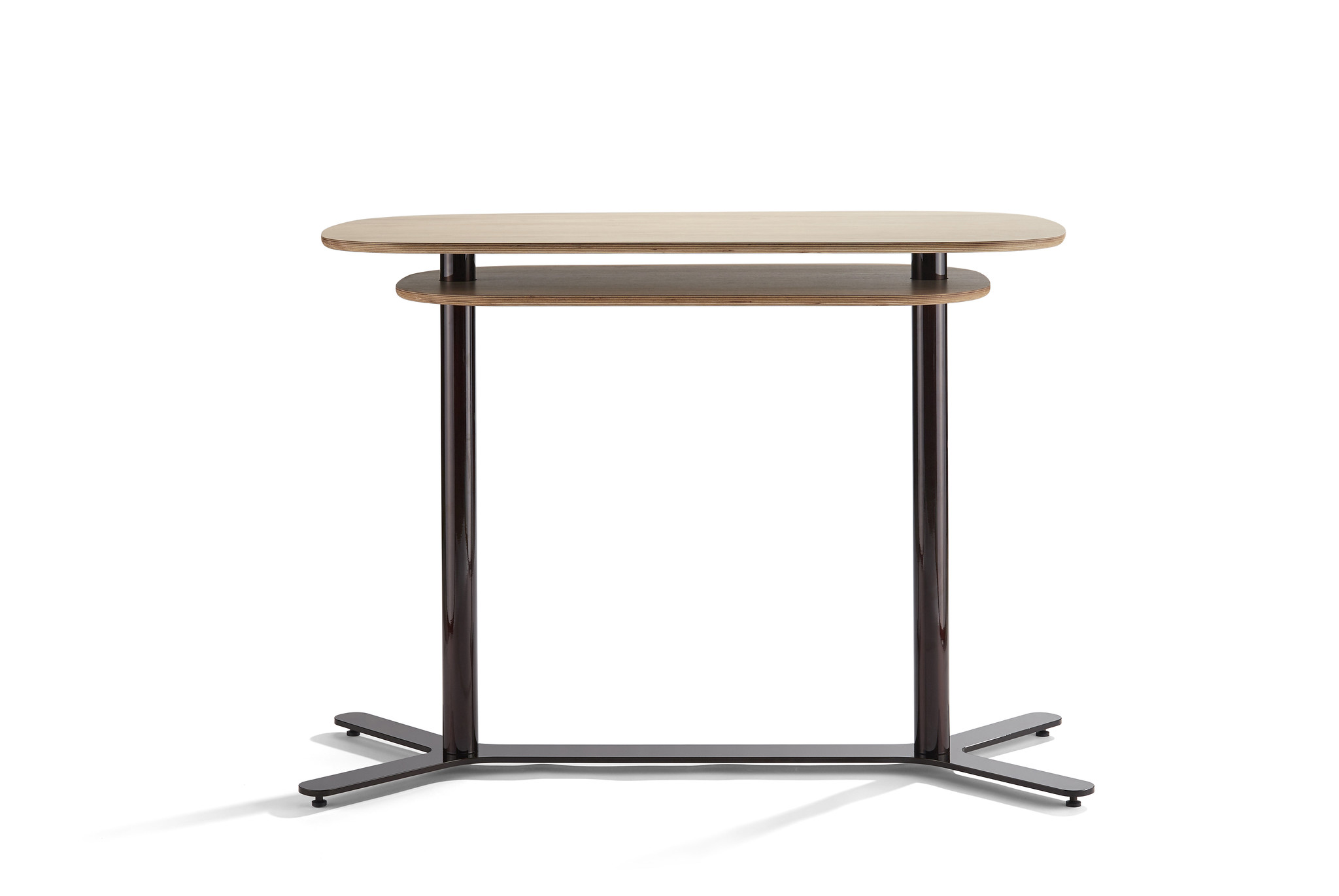 table haute 125x69 cm double plateau