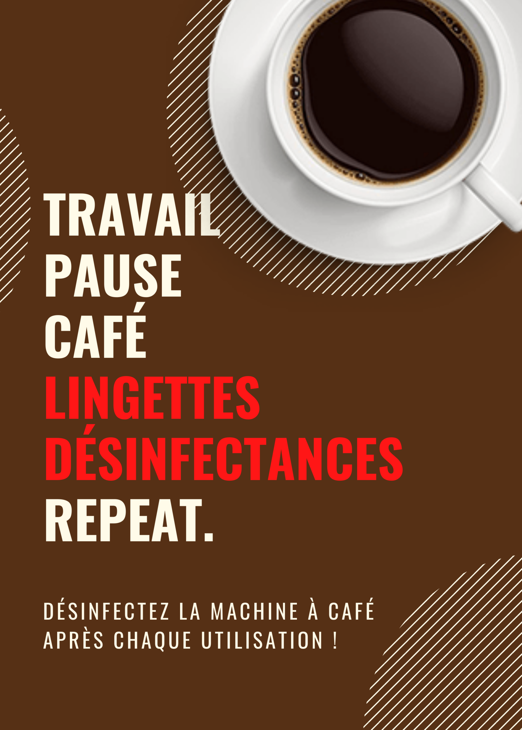Affiche Pr vention Travail Pause Caf Accessoires D corations 
