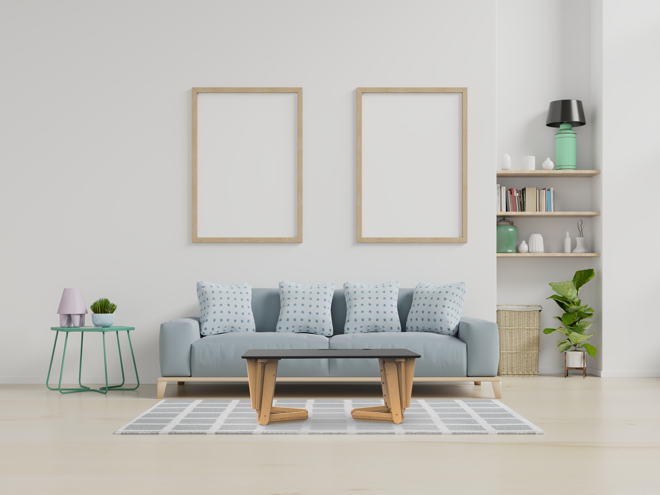 Table modulable rectangulaire pour espace de créativité et lab